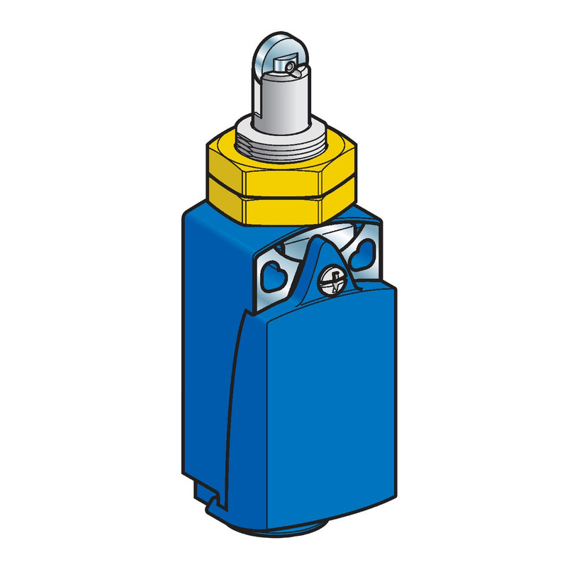 Schneider Sensors OsiSense XC Standard_ limit switch XCKD - M18 steel roller plunger - 1NC+1NO - snap - M16_ [XCKD21H2P16]