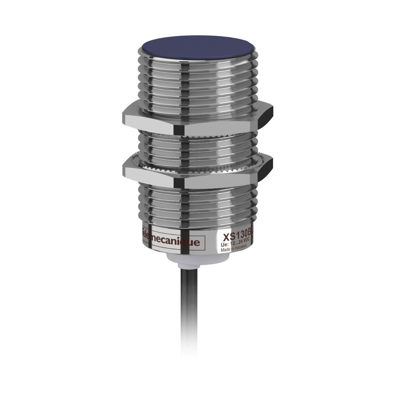 Schneider Sensors Osisense XS & XT_ Inductive proximity sensors XS, inductive sensor XS1 M30, L57mm, brass, Sn10mm, 12...24 VDC, cable 2 m_ [XS130BLPBL2]
