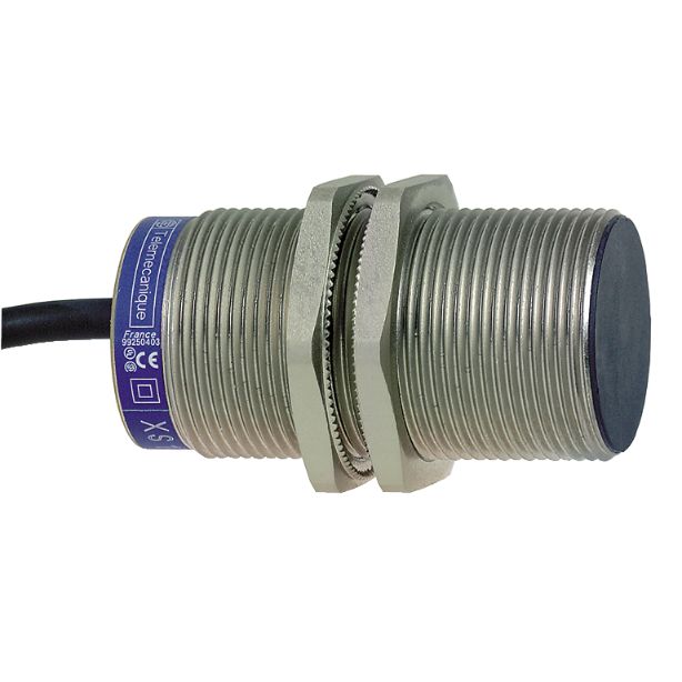 Schneider Sensors Osisense XS & XT_ Inductive proximity sensors XS, inductive sensor XS1 M30, L60mm, brass, Sn10mm, 12...24 VDC, cable 2 m_ [XS1M30KP340]