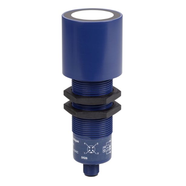 Schneider Sensors OsiSense XX_ ultrasonic sensor cylindrical M30 - Sn 8 m - NC + NO - M12 connector_ [XX630A3PCM12]