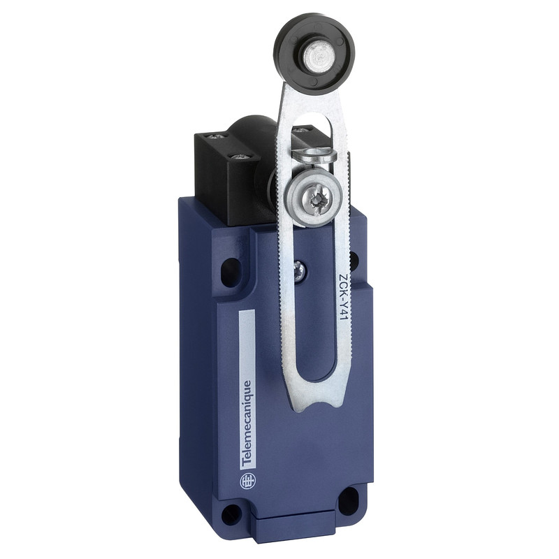 Schneider Sensors OsiSense XC Standard_ Limit switch, Limit switches XC Standard, XCKS, thermoplastic plastic roller lever var. length, 1NC+1 NO, slow, M20_ [XCKS541H29]