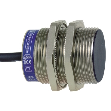 Schneider Sensors Osisense XS & XT_ inductive sensor XS1 M30 - L42.6mm - brass - Sn20mm - 12..24VDC - cable 2m_ [XS1N30NA349]