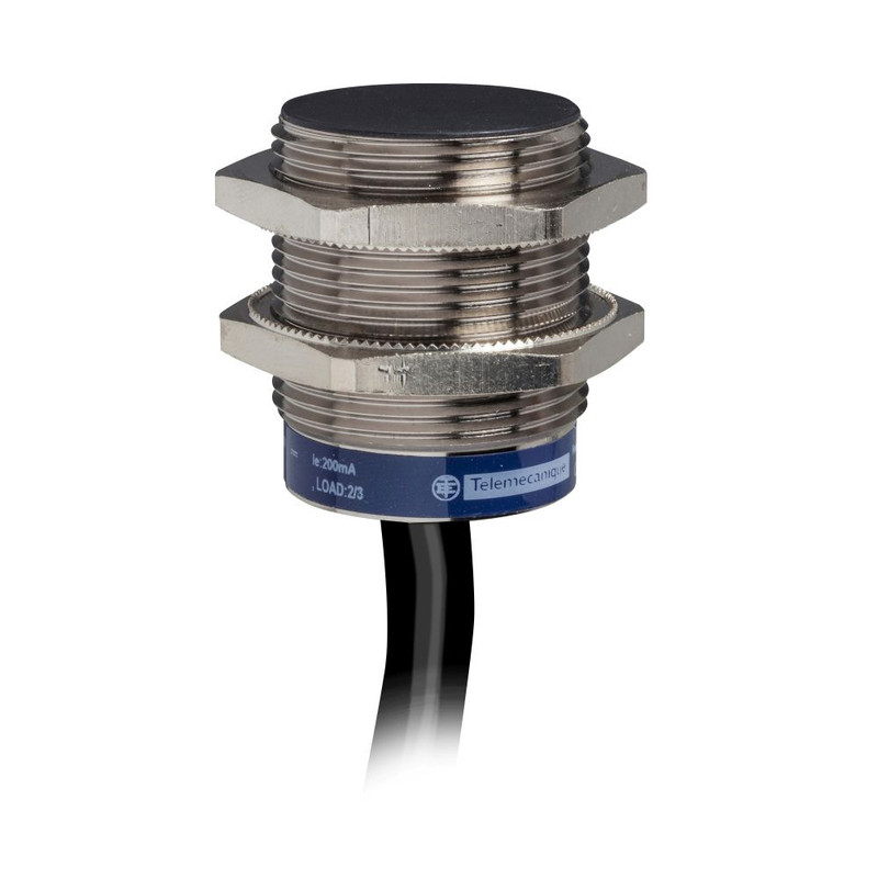 Schneider Sensors Osisense XS & XT_ Inductive proximity sensors XS, inductive sensor XS6 M30, L44mm, brass, Sn15mm, 12...24 VDC, cable 2 m_ [XS630B3DAL2]