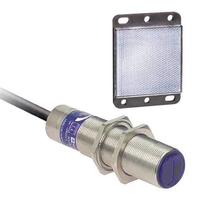 Schneider Sensors OsiSense XU_ photo-electric sensor - XU9 - polarised - Sn 2m - 24..240VAC/DC - cable 2m_ [XU9M18MB230]