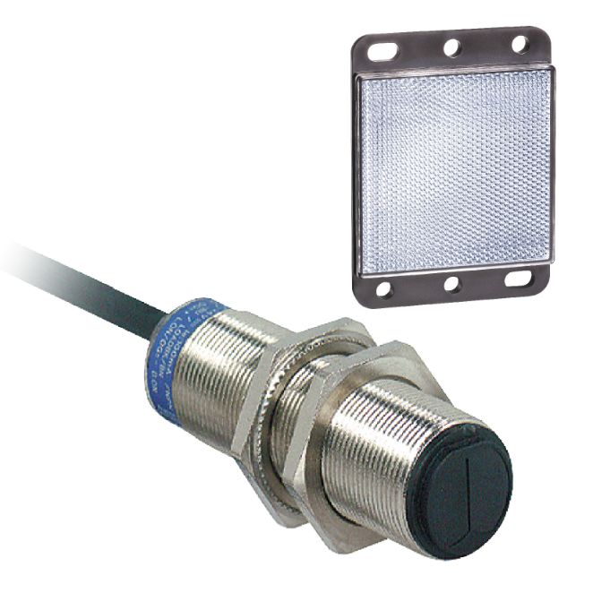 Schneider Sensors OsiSense XU_ photo-electric sensor - XU1 - reflex - Sn 4m - 12..24VDC - cable 2m_ [XU1N18PP341]