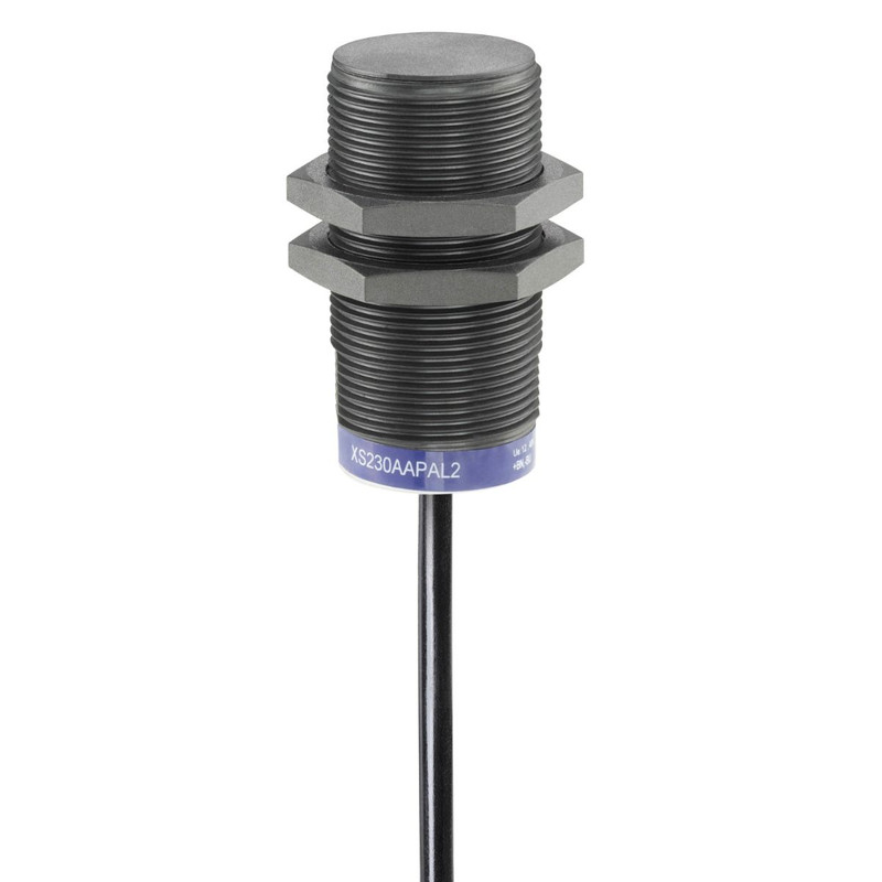Schneider Sensors Osisense XS & XT_ Inductive proximity sensors XS, inductive sensor XS2 M30, L60mm, PPS, Sn22mm, 12...48 VDC, cable 2 m_ [XS230AAPAL2]