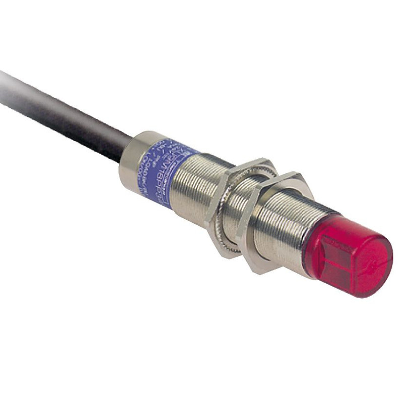 Schneider Sensors OsiSense XU_ photo-electric sensor - XU8 - BGS - 90° - Sn 0.12m - 24..240VAC/DC - cable 2m_ [XU8M18MA230W]