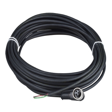 Schneider Sensors OsiSense XU_ pre-wired connectors XZ - elbowed female - 1/2"20 UNF - 3 pins - cable PUR 5m_ [XZCP1965L5]