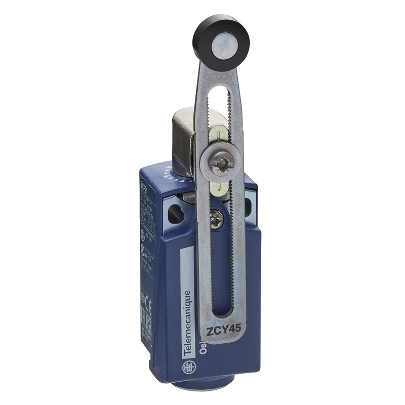 Schneider Sensors OsiSense XC_ limit switch XCKP - th.plastic roller lever var.length - 1NC+1NO - snap - M16_ [XCKP2145P16]