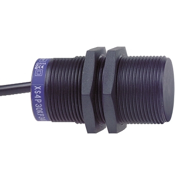 Schneider Sensors Osisense XS & XT_ Inductive proximity sensors XS, inductive sensor XS4 M30, L62mm, PPS, Sn15mm, 24...240VAC/DC, cable 2 m