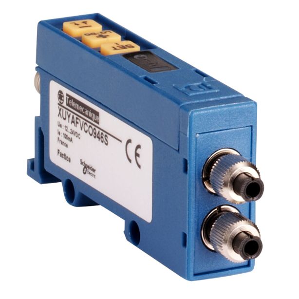 Schneider Sensors OsiSense XU_ Photoelectric sensors XU, XUY, ampli for fibre, glass, 12...24 VDC, cable 2 m_ [XUYAFV946S]