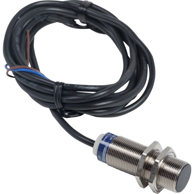 Schneider Sensors Osisense XS & XT_ Inductive proximity sensors XS, inductive sensor XS5 M18, L56mm, brass, Sn5mm, 12..48VDC, cable 2m_ [XS518B1DAL2TF]
