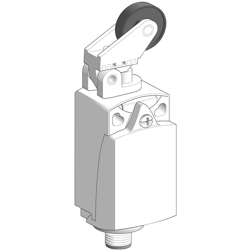 Schneider Sensors OsiSense XC Standard_ Limit switch, Limit switches XC Standard, XCKP, thermoplastic plastic roller lev plunger H or V, 1NC+1 NO, snap, M12_ [XCKP2128M12]