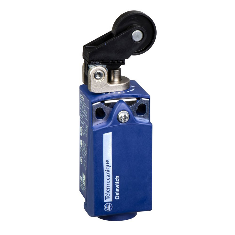 Schneider Sensors OsiSense XC Standard_ Limit switch, Limit switches XC Standard, XCKP, thermoplastic plastic roller lev plunger H or V, 1NC+1 NO, snap, M16_ [XCKP2128P16]