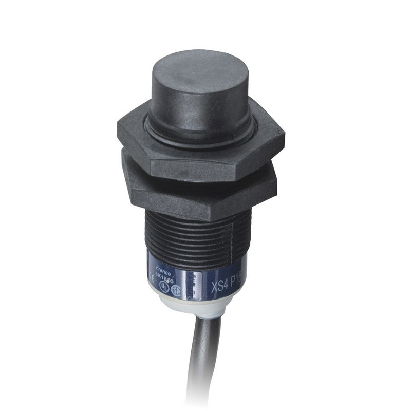 Schneider Sensors Osisense XS & XT_ inductive sensor XS4 M18 - L41mm - PBT - Sn8mm - 24..48VDC - cable 2m_ [XS4P18AB110]