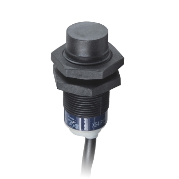 Schneider Sensors Osisense XS & XT_ Inductive proximity sensors XS, inductive sensor XS4 M18, L41mm, PBT, Sn8mm, 12...24 VDC, cable 2 m_ [XS4P18AB120]