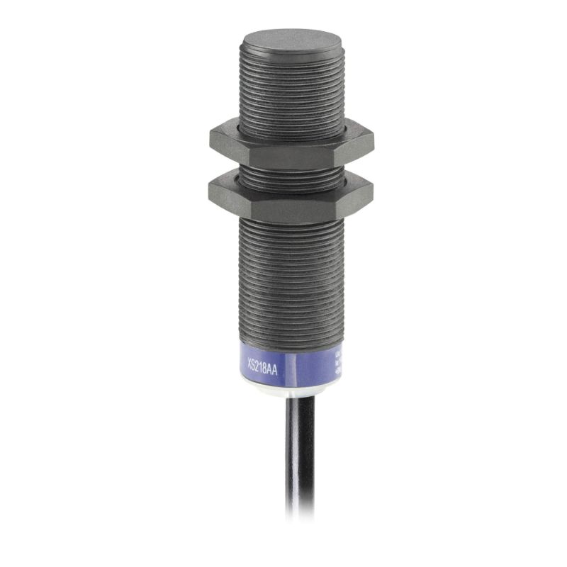 Schneider Sensors Osisense XS & XT_ Inductive proximity sensors XS, inductive sensor XS2 M18, L60mm, PPS, Sn12mm, 24...240VAC/DC, cable 2 m_ [XS218AAMAL2]
