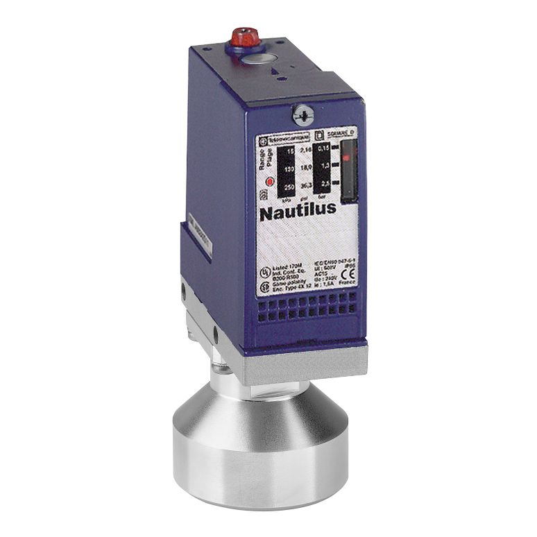 Schneider Sensors OsiSense XM_ Electromechanical pressure sensor, Pressure sensors XM, switch XMLA 4 bar, fixed scale 1 threshold, 1 C/O_ [XMLA004P2S12]
