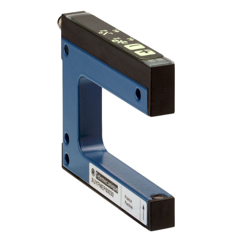 Schneider Sensors OsiSense XU_ photo-electric sensor - XUY - fork - pot +/- - 15X59mm - 12..24VDC - M8_ [XUYFNEP60015]
