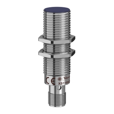 Schneider Sensors Osisense XS & XT_ Inductive proximity sensors XS, inductive sensor XS1 M18, L64mm, brass, Sn5mm, 12...24 VDC, M12_ [XS118BLPAM12]