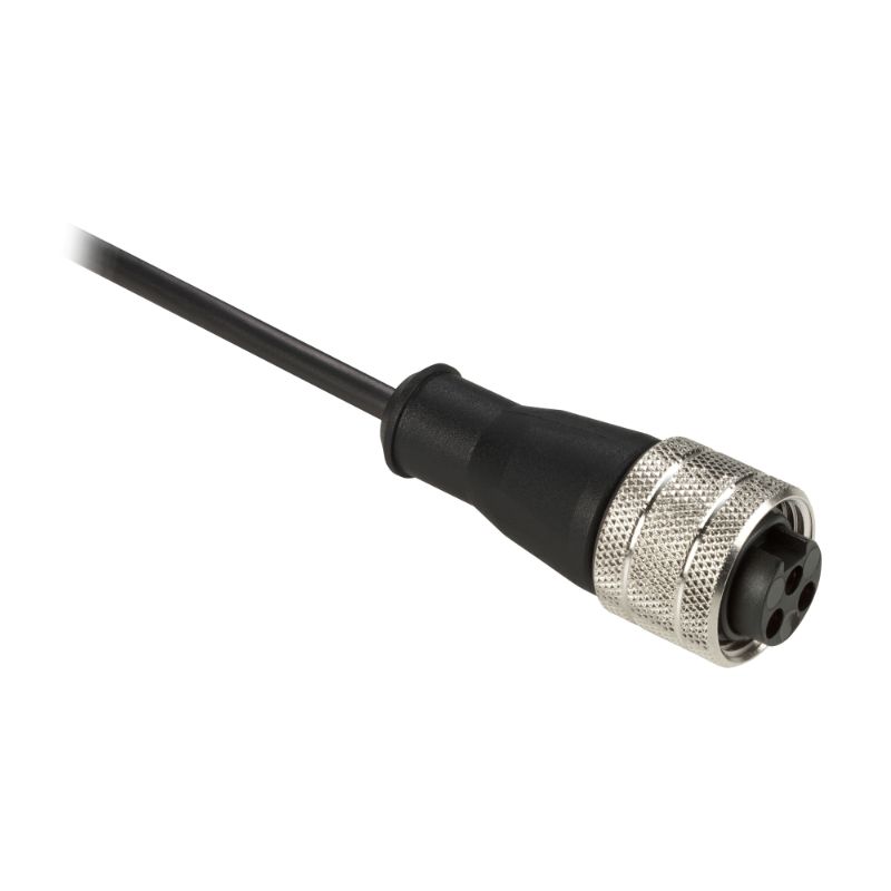 Schneider Sensors OsiSense XU_ pre-wired connectors XZ - straight female - 1/2"20 UNF - 3 pins - cable PUR 2m_ [XZCP1865L2]