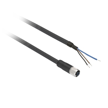 Schneider Sensors OsiSense XU_ pre-wired connectors XZ - straight female - M8 - 3 pins - cable PUR 2m_ [XZCP0566L2]