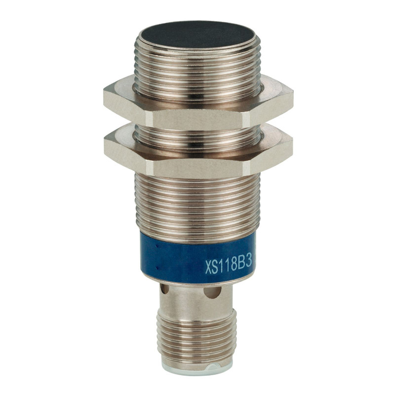 Schneider Sensors Osisense XS & XT_ Inductive proximity sensors XS, inductive sensor XS1 M18, L50mm, brass, Sn8mm, 12...24 VDC, M12_ [XS118B3PAM12]