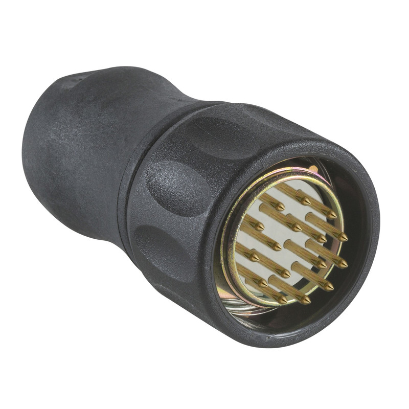 Schneider Sensors OsiSense XCC_ Female, M23, 16 pin, straight connector, for encoder_ [XZCC23FDP160S]