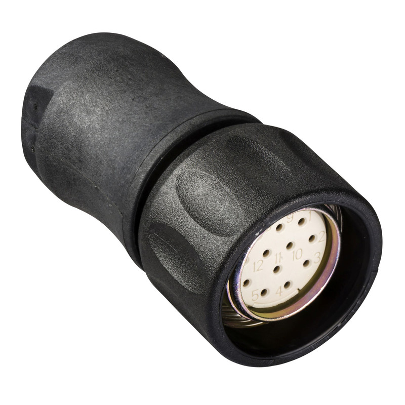 Schneider Sensors OsiSense XCC_ female, M23, 12-pin, straight connector - for encoder_ [XZCC23FDP120S]