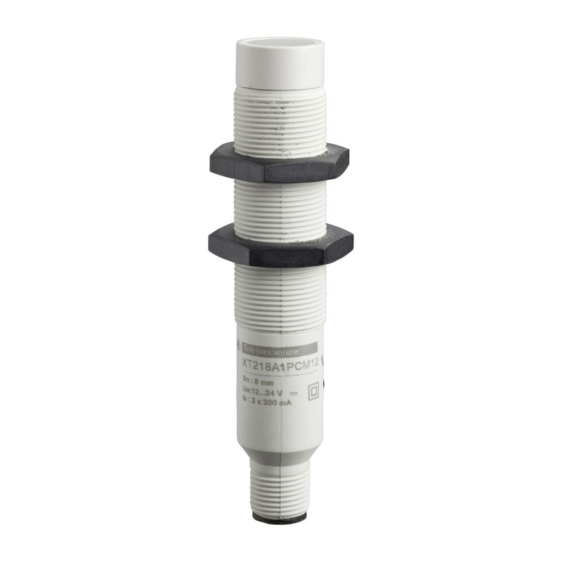 Schneider Sensors Osisense XS & XT_ capacitive sensor - XT1 - cylindrical M18 - plastic - Sn 8 mm - 12..24 V DC_ [XT218A1PCM12]