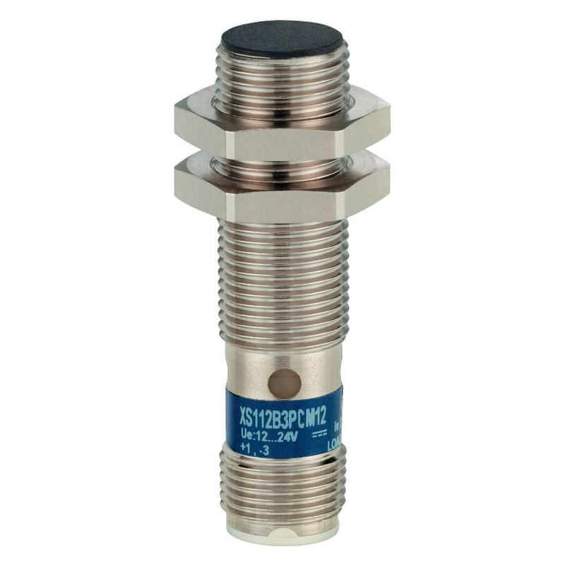 Schneider Sensors Osisense XS & XT_ Inductive proximity sensors XS, inductive sensor XS1 M12, PNP NO&NC, Flush, Sn4mm, 12...24 VDC, M12_ [XS112B3PCM12]