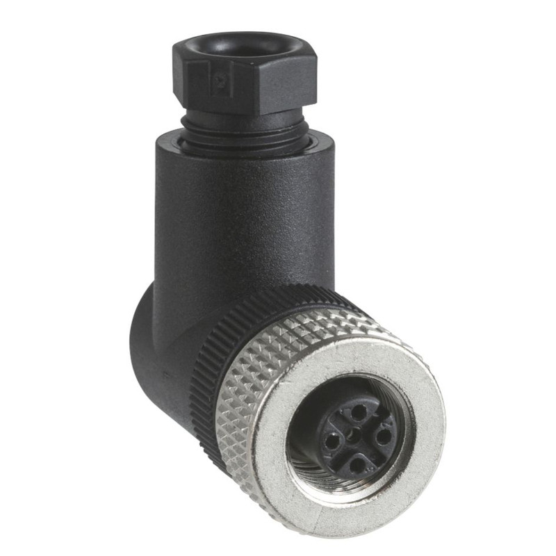 Schneider Sensors OsiSense XU_ female, M12, 5-pin, elbowed connector - cable gland Pg 7_ [XZCC12FCM50B]