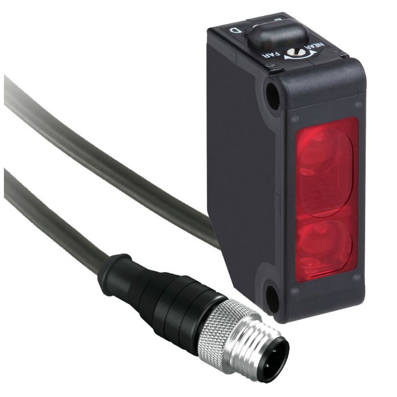 Schneider Sensors OsiSense XU_ photo-electric sensor - XUM - BGS - Sn 0.3m - 12..24VDC - M12 - cable 0.3m_ [XUM8APCNL03M12]