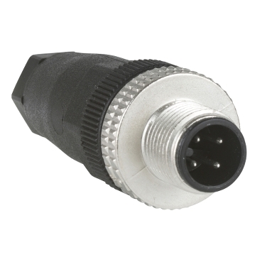 Schneider Sensors Osisense XS & XT_ male, M12, 4-pin, straight connector - cable gland Pg 7_ [XZCC12MDM40B]