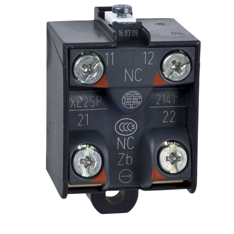 Schneider Sensors OsiSense XC Standard_ limit switch contact block - 2NC - snap action, simultaneous_ [XE2SP2141]
