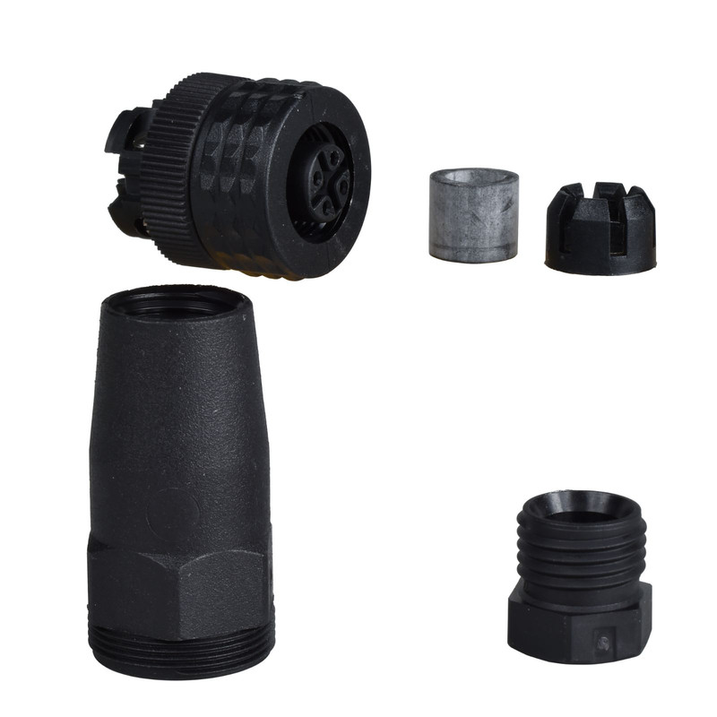 Schneider Sensors OsiSense XU_ Female, M12, 4 pin, straight connector, cable gland Pg 7_ [XZCC12FDP40B]