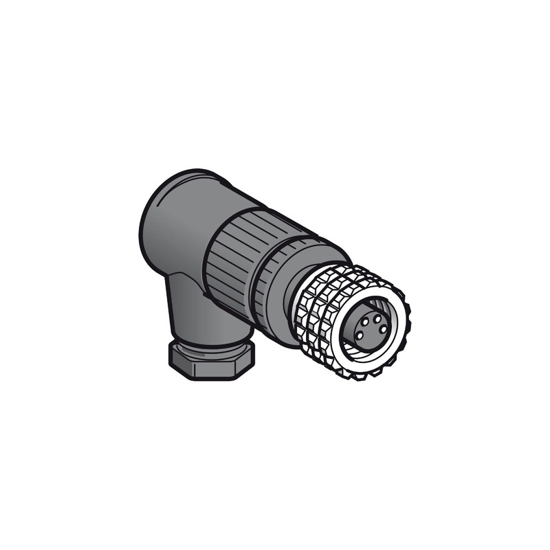 Schneider Sensors OsiSense XU_ female, M8, 4-pin, elbowed connector - cable gland M9.5 x 1_ [XZCC8FCM40V]