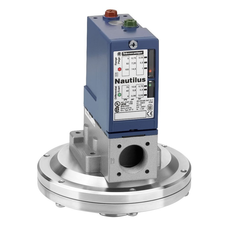 Schneider Sensors OsiSense XM_ pressure switch XMLB 1 bar - adjustable scale 2 thresholds - 1 C/O_ [XMLB001R2S12]