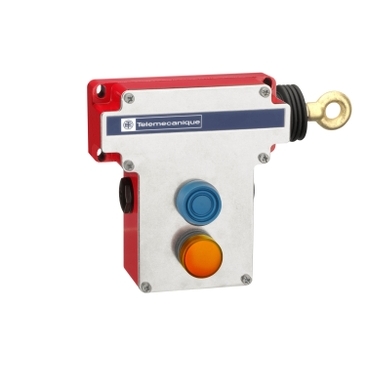 Schneider Sensors Preventa XY2C_ e-stop rope pull switch XY2CE - RH side - 2NC+2NO - pilot light 130V - boot. pb_ [XY2CE1A296]