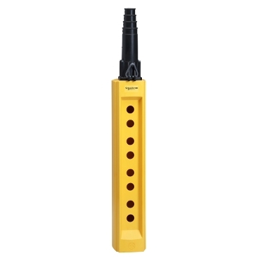 Schneider Signaling Harmony XAC_ Harmony XAC, Empty pendant control station, plastic, yellow, 8 cut-outs, for cable Ø 10…22 mm_ [XACB08]