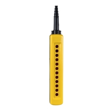 Schneider Signaling Harmony XAC_ Harmony XAC, Empty pendant control station, plastic, yellow, 12 cut-outs_ [XACA12]