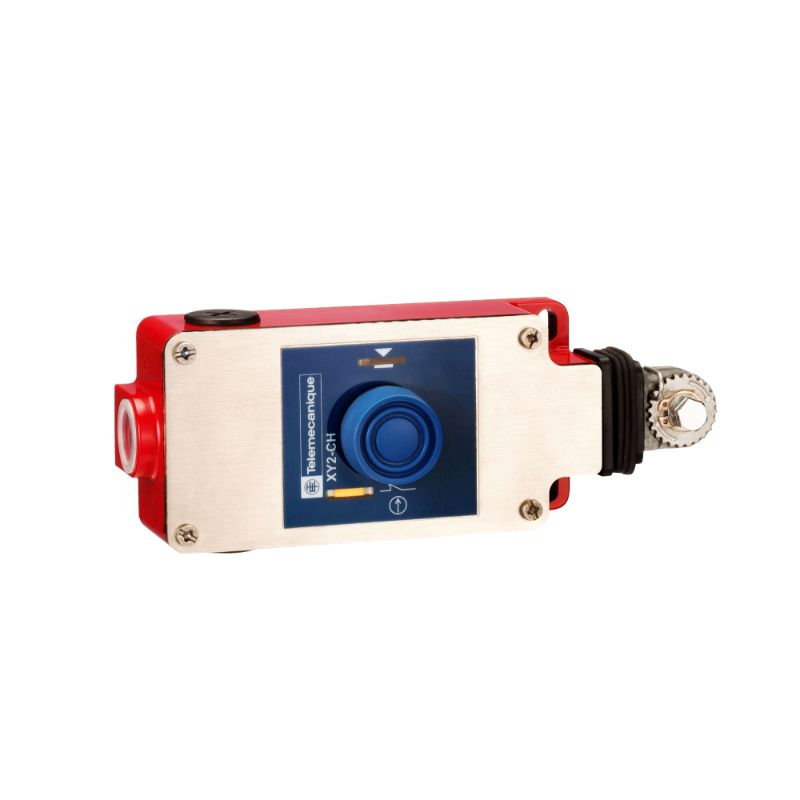 Schneider Signaling Preventa XY2C_ Latching emergency stop rope pull switch, Telemecanique Emergency stop rope pull switches XY2C, e XY2CH, 2NC+1 NO, booted pushbutton_ [XY2CH13290H29]