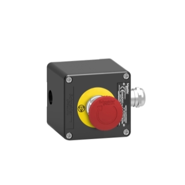 Schneider Signaling Harmony XAW - ATEX D_ Control station, metal, Emergency stop function, 1 mushroom head push button Ø 40, red, 1 NC + 1 NC, ATEX_ [XAWF178EX]