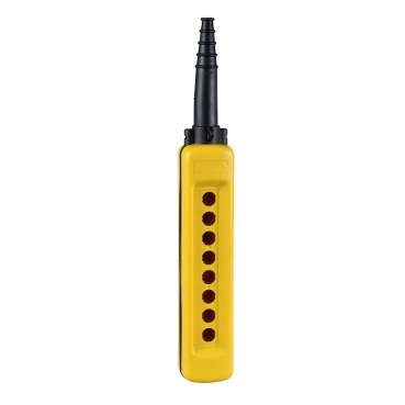 Schneider Signaling Harmony XAC_ Harmony XAC, Empty pendant control station, plastic, yellow, 8 cut-outs_ [XACA08]