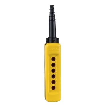 Schneider Signaling Harmony XAC_ Harmony XAC, Empty pendant control station, plastic, yellow, 6 cut-outs_ [XACA06]