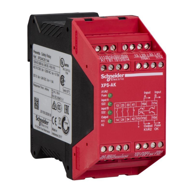 Schneider Signaling Preventa XPS_ module XPSAR - Emergency stop - 115 V AC_ [XPSAR351144]