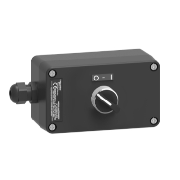 Schneider Signaling Harmony XAW - ATEX D_ Control station, plastic, start stop function, 1 flush push button, black, 1 NO, ATEX_ [XAWG130EX]