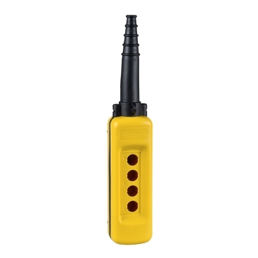 Schneider Signaling Harmony XAC_ Harmony XAC, Empty pendant control station, plastic, yellow, 4 cut-outs_ [XACA04]