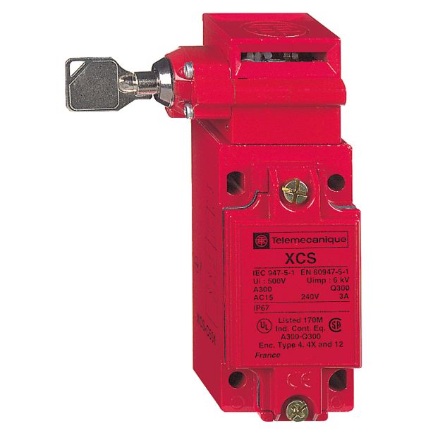 Schneider Signaling Preventa XCS_ Safety switch, Telemecanique Safety switches XCS, metal XCSC, 1 NC + 2 NO, slow break, 1 entry tapped Pg 13_ [XCSC501]