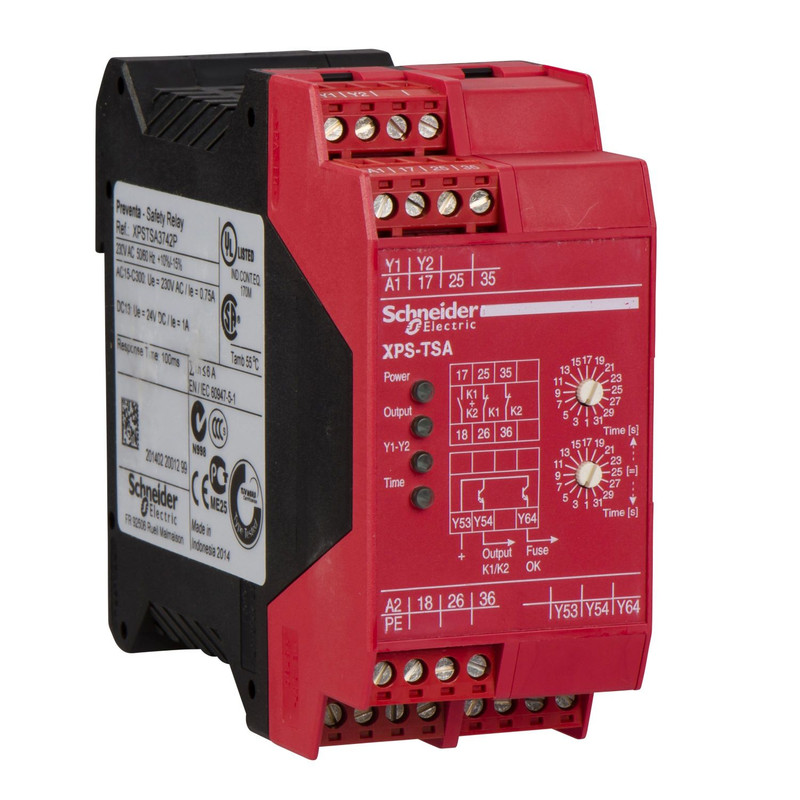 Schneider Signaling Preventa XPS_ module XPSTS - interlocking on high inertia machines - 230 V AC_ [XPSTSA3742P]